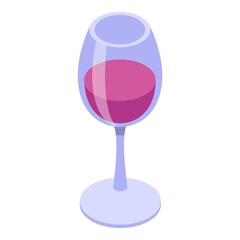 Summer wine icon isometric vector. Sommelier cocktail. Holding tasty