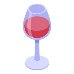 Tasty wine icon isometric vector. Alcohol taste. Drink cheers
