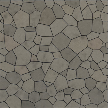 Texture of natural stone. Paving slabs. Seamless texture. 3D rendering. © Olena