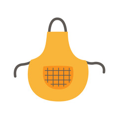 Fototapeta premium Vector illustration of kitchen apron on white background.