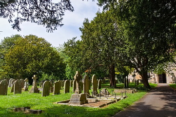 Fototapeta na wymiar Churchyard cemetery in a UK village