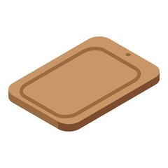 Stove wooden board icon isometric vector. Table wood. Cooking tool