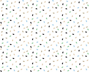 Seamless Pattern Colorful Semicircles, Confetti Style. Vector illustration