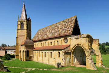 Fototapeta na wymiar Church of La Bénisson-Dieu
