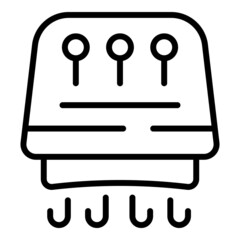 Dryer sensor icon outline vector. Hand machine. Toilet drier