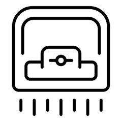 Automatic hot icon outline vector. Toilet air dry. Hand machine