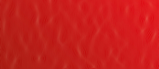 background with abstract red colored vector wave lines pattern - design element illustration	