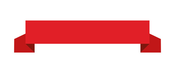 vector design element - red colored vintage ribbon banner label on white background