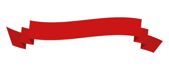 vector design element - red colored vintage ribbon banner label on white background