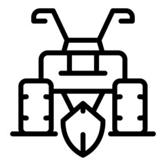 Cultivator equipment icon outline vector. Farm tractor. Machinery harvest