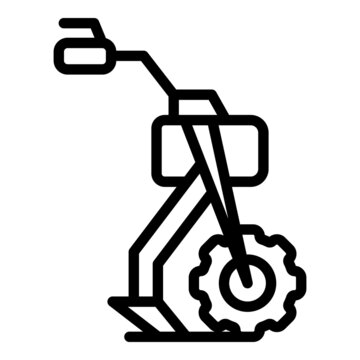 recommend clip art: Cultivator machinery icon outline vector. Farm machine. Tractor agriculture