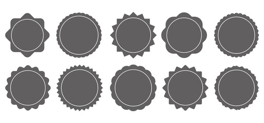 vector illustration of gray colored award banners on white background