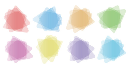 set of simple watercolor banners on white background - vector design elements