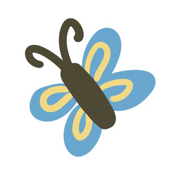 Butterfly clipart in flat style. Isolated vector.