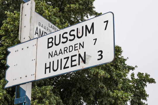 Signposting to various villages and towns in the Gooi in the Netherlands.