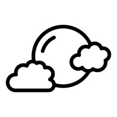 Cloudy lifestyle icon outline vector. Mind health. Balance energy