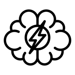 Brainstorming icon outline vector. Mind health. Energy balance