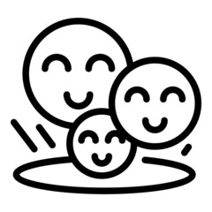 People health icon outline vector. Mind energy. Yoga exercise