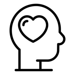 Mind in love icon outline vector. People health. Balance energy