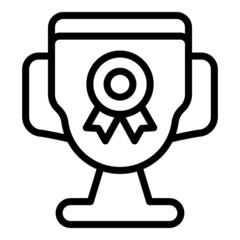 Skill up cup icon outline vector. Career goal. Success capacity