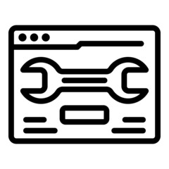 Online money repair icon outline vector. Earn wallet. Donation card
