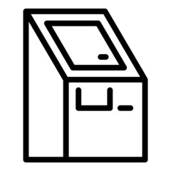Touchscreen kiosk icon outline vector. Digital touch. Phone app