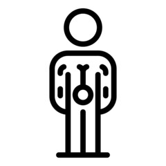 Metabolic man icon outline vector. Human system. Body energy