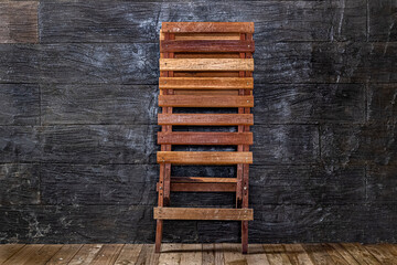 brown rustic wooden chair