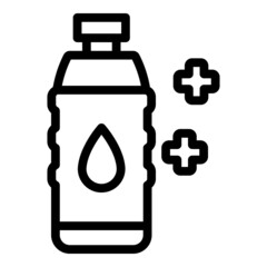 Water bottle diet icon outline vector. Metabolic energy. Food nutrition