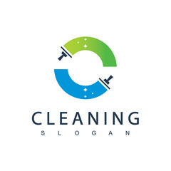 Cleaning Service Logo Design Template