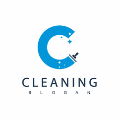 Cleaning Logo Using Letter C Icon