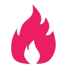 Poster Im Rahmen fire symbol icon vector illustration © Vector stock