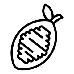 Half cocoa icon outline vector. Chocolate food. Egg cake