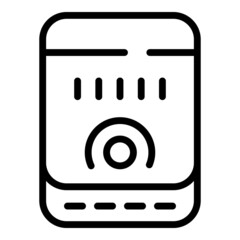 External powerbank icon outline vector. Power charger. Electric accumulator