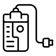 Online handy powerbank icon outline vector. Power charger. Solar electric