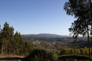 View from a mountain to another mountain