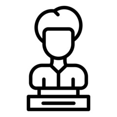 Man sculpture icon outline vector. Museum art. Culture artwork
