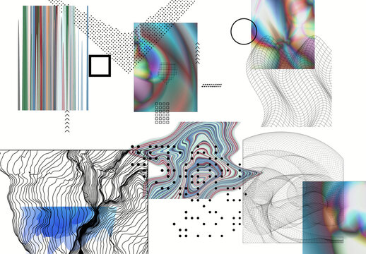 Modern Gothic Design Elements Illustration Set