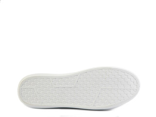 Sole for shoes, bottom view. Shoe sole close-up isolated on white background. place for text. Element of boots. Concept of production of shoe.