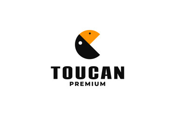 Flat animal toucan logo design illustration © Brandingasik