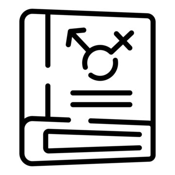 Sex Education Book Icon Outline Vector. Sexual Health. Gender Puberty