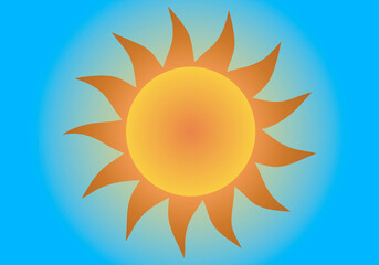 Fondo de sol en cielo del solsticio de verano.