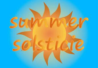 Fondo de sol en cielo del solsticio de verano.