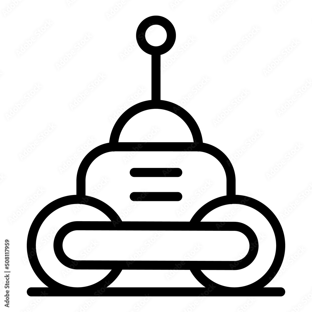 Poster rc robot icon outline vector. technology bot. ai chatbot