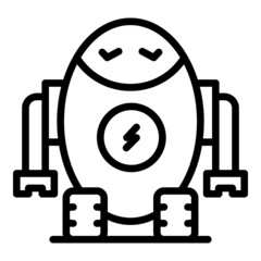 Electric robot icon outline vector. Future android. Game support