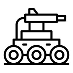 Robot car icon outline vector. Ai android. Artificial ai