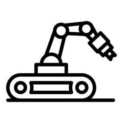 Hand robot ai icon outline vector. Mascot android. Toy bot