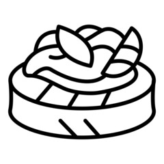 Bruschetta icon outline vector. Food canape. Italian menu