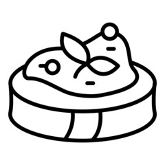 Food bruschetta icon outline vector. Snack menu. Starter appetizer