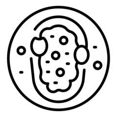 Menu bruschetta icon outline vector. Starter buffet. Drawing tapas